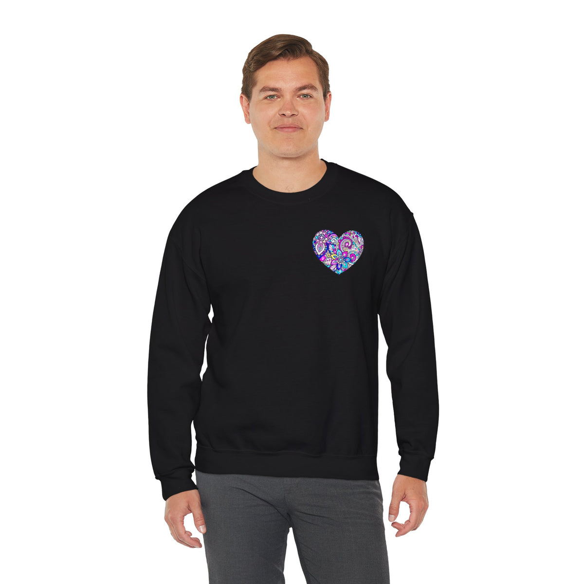 Small Heart Sweatshirt, Floral Heart Sweatshirt, Floral Love Sweatshirt, Valentine's Day Sweatshirt, Heart Floral Sweatshirt 101