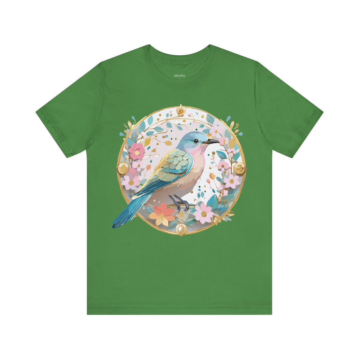 Medallion Graphic Unisex Cotton Bella+Canvas Tee with Floral Art Design m77
