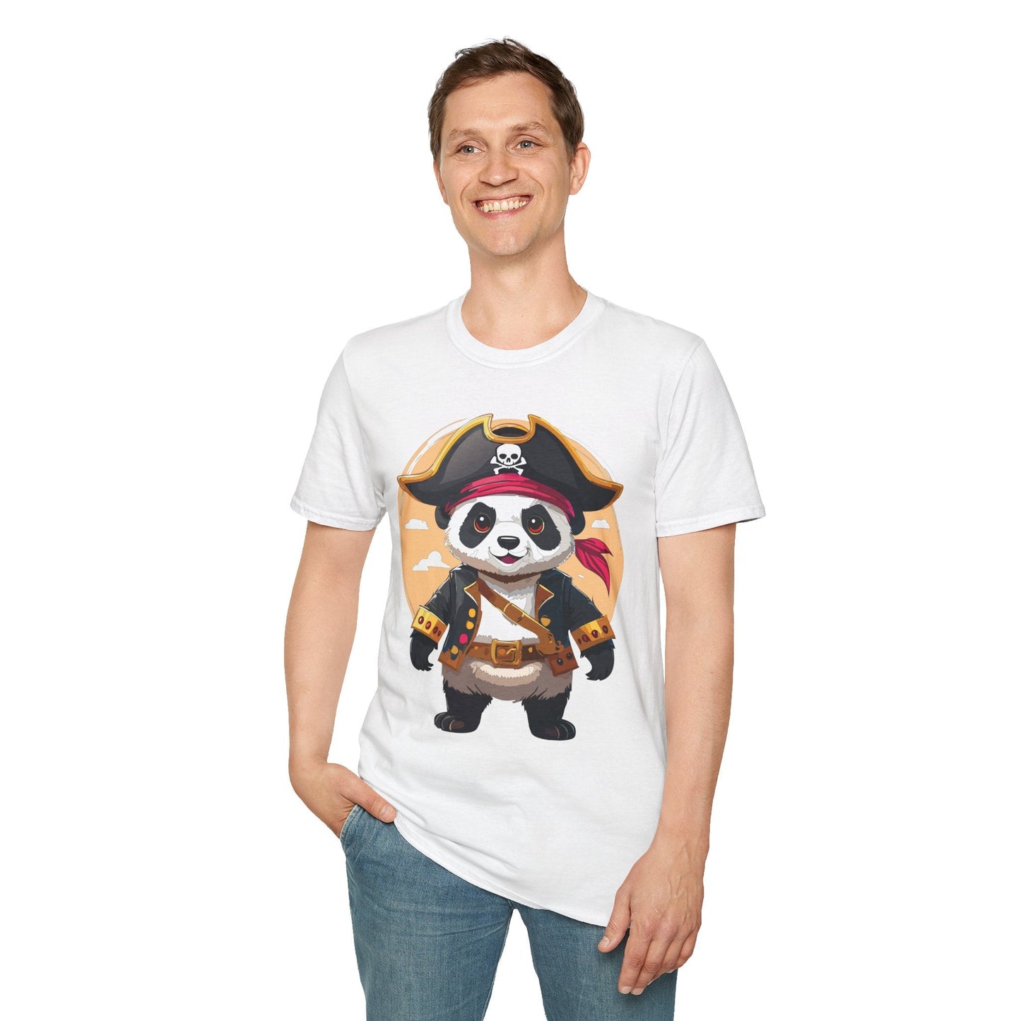 Panda Shirt Unisex T Shirt With Panda Animal Tee Animals Gildan Softstyle 64000 Cotton