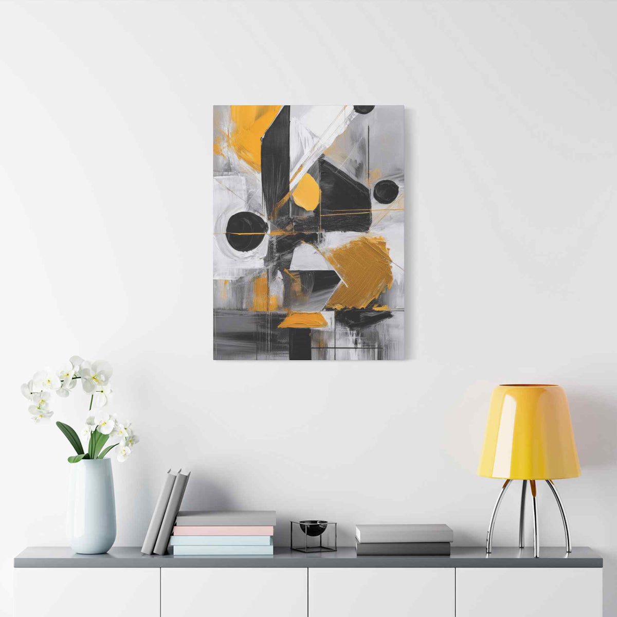 Black Abstract Painting Print Canvas 20x24,20x30,24x30, 24x32,24x36,30x40, 32x48,36x48,40x60 Pine-Wood Inner Frame ABS-20