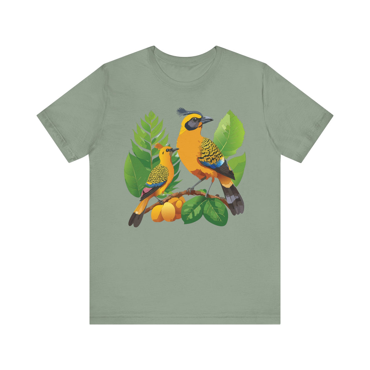 Bird Graphic Unisex Cotton Bella+Canvas Tee with Art Animal Design ab58