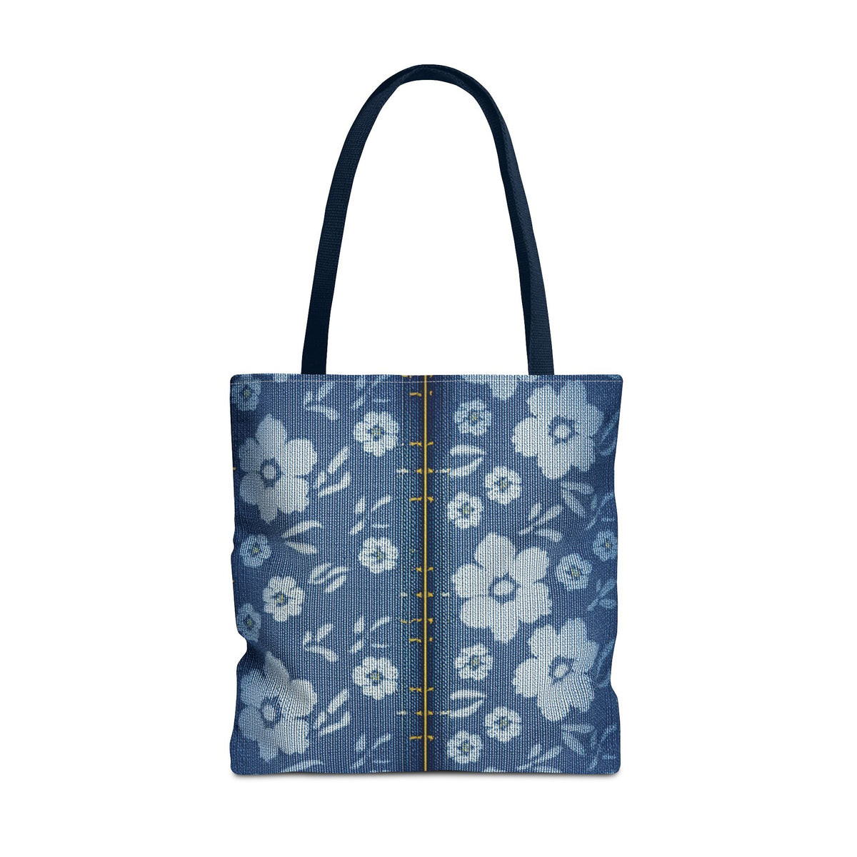 Denim Fabric Imitation Print Unisex Canvas Bag Poly Spun 3 Sizes Tote Bag 118