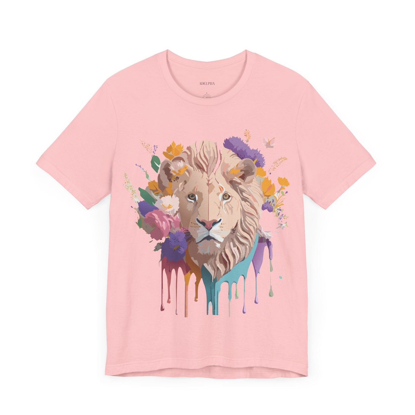 Lion Shirt Graphic Tee Unisex Short Sleeve Vintage Inspired Artwork Adelpha Premium Quality