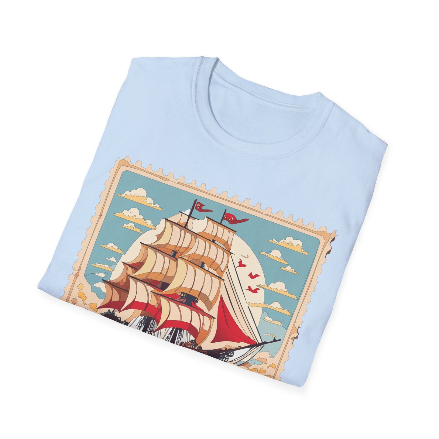 Ship T Shirts Frigate T Shirts Vessel Tee Shirt Unisex Softstyle Gildan 64000 Cotton Tee