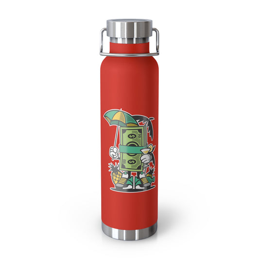 22oz Copper Insulated Water Bottle with Cartoon Design - CV100