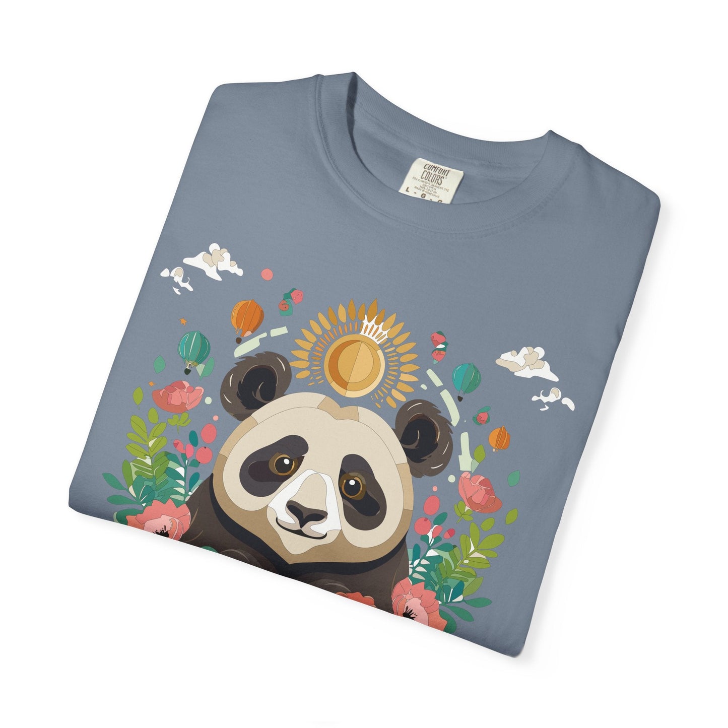 Panda Portrait Graphic T-Shirt Unisex Cotton Floral Animal Art Tee p4