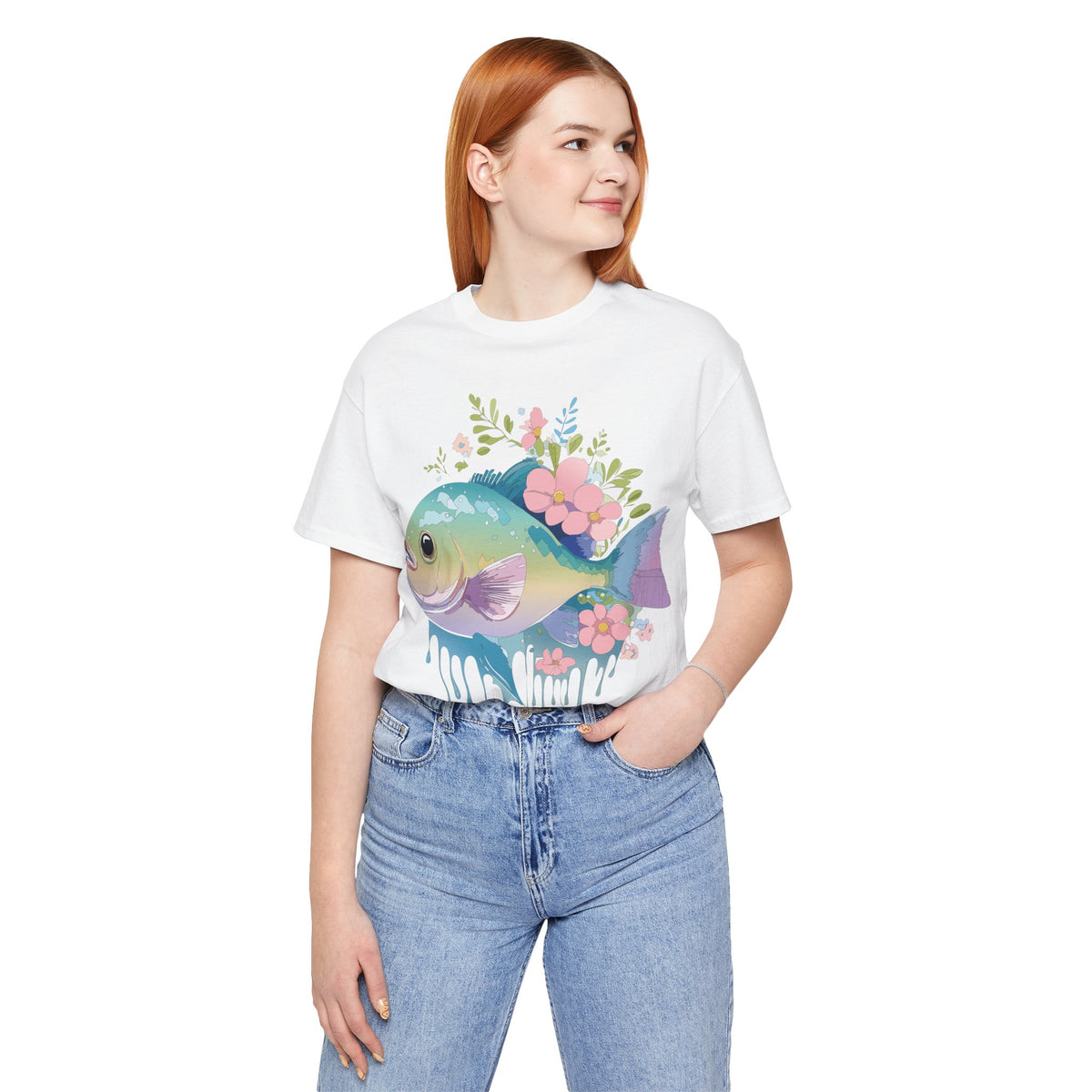 Fish Graphic Design Tee Bella+Canvas Unisex 100 Cotton Tee Shirt a1010
