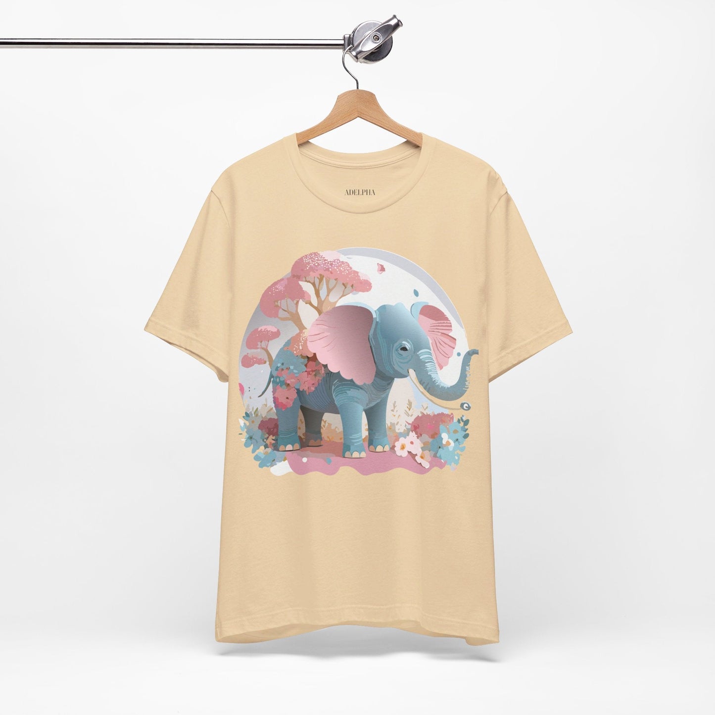 Elephant Graphic T Shirt Unisex By Adelpha Vintage Inspired Art Design Tee Premium Quality Cotton