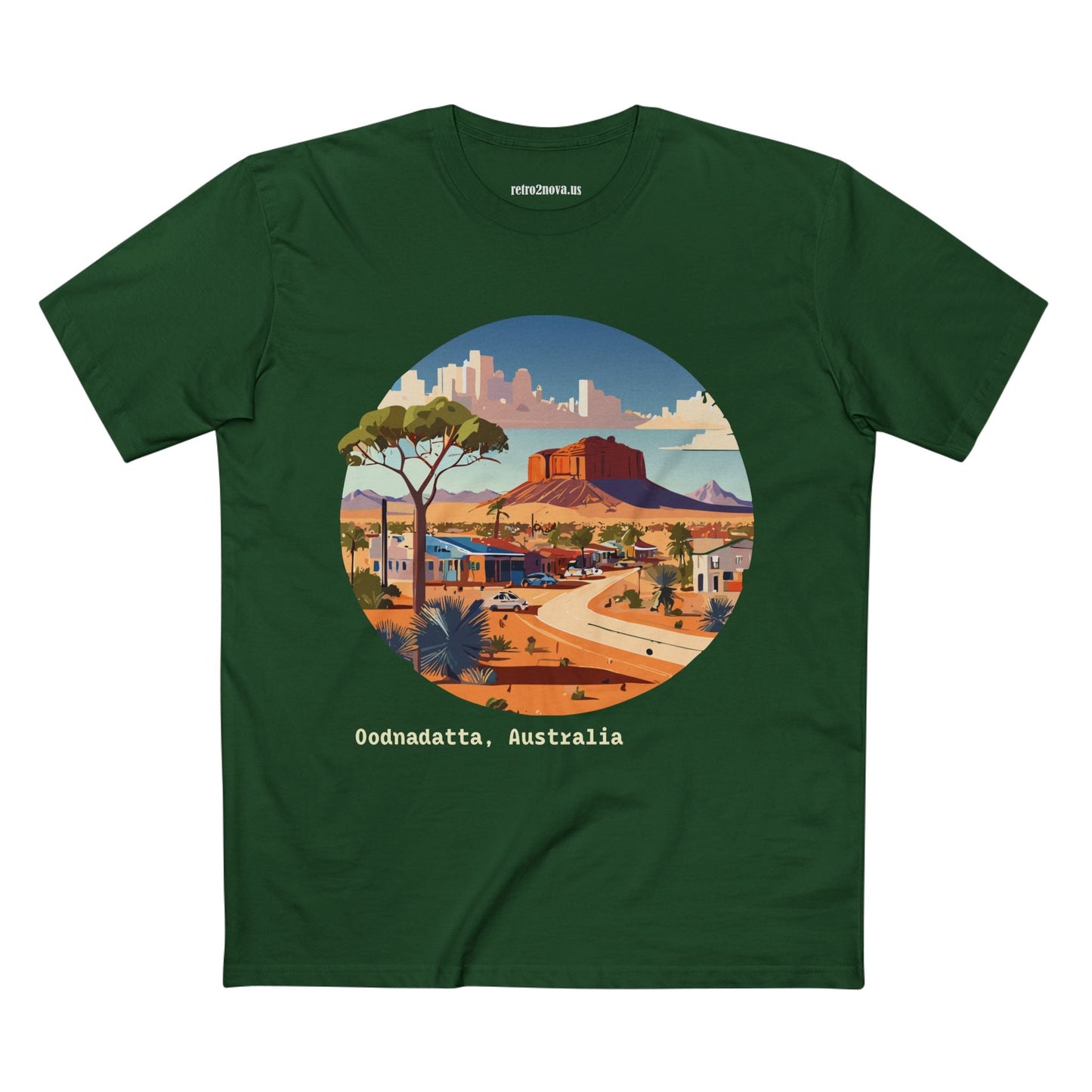 Travel Shirt Australia Original Art Design Unisex Premium Cotton Staple Tee By Retro2Nova