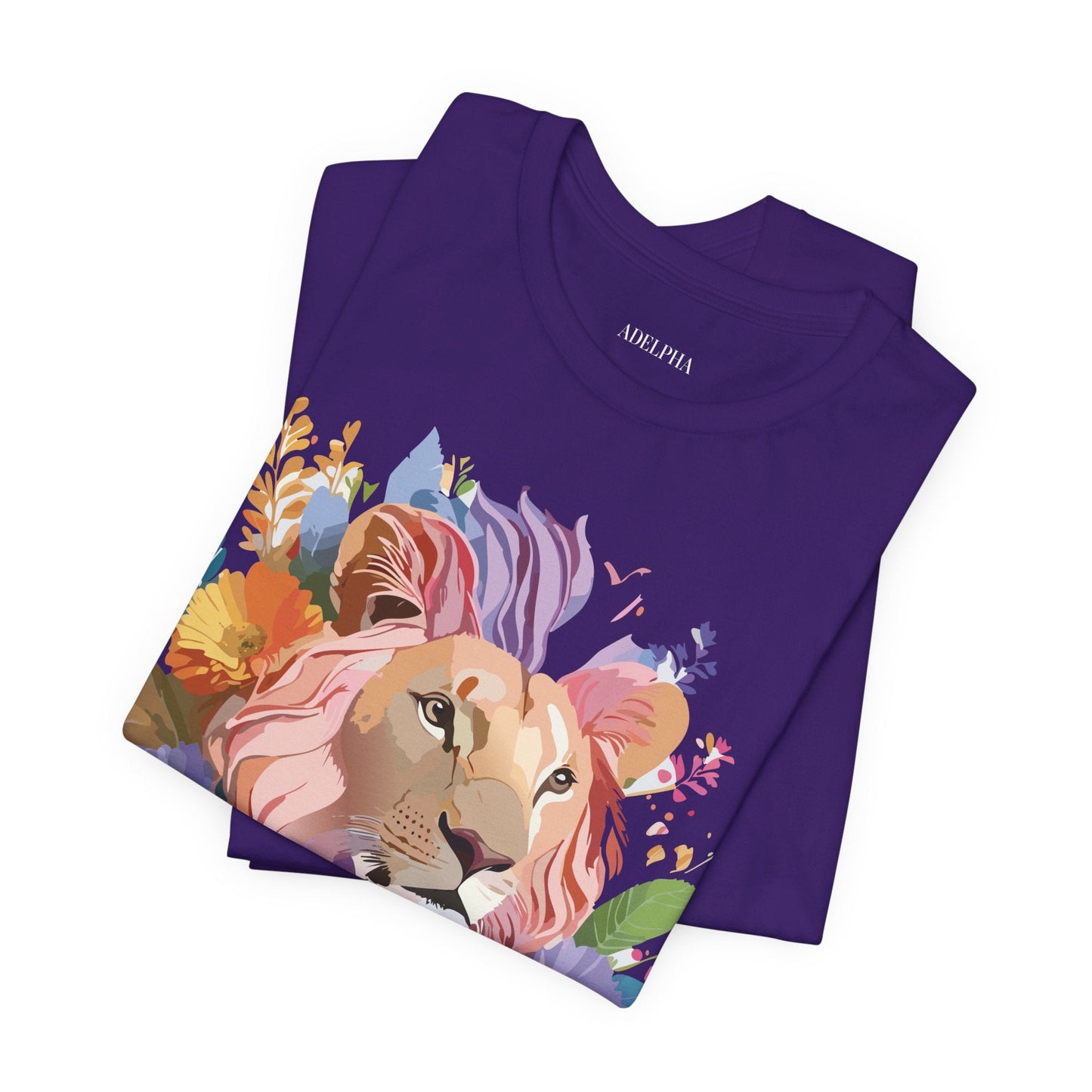 Lion Graphic Unisex 100 Cotton Vintage Animal Artwork Tee 1