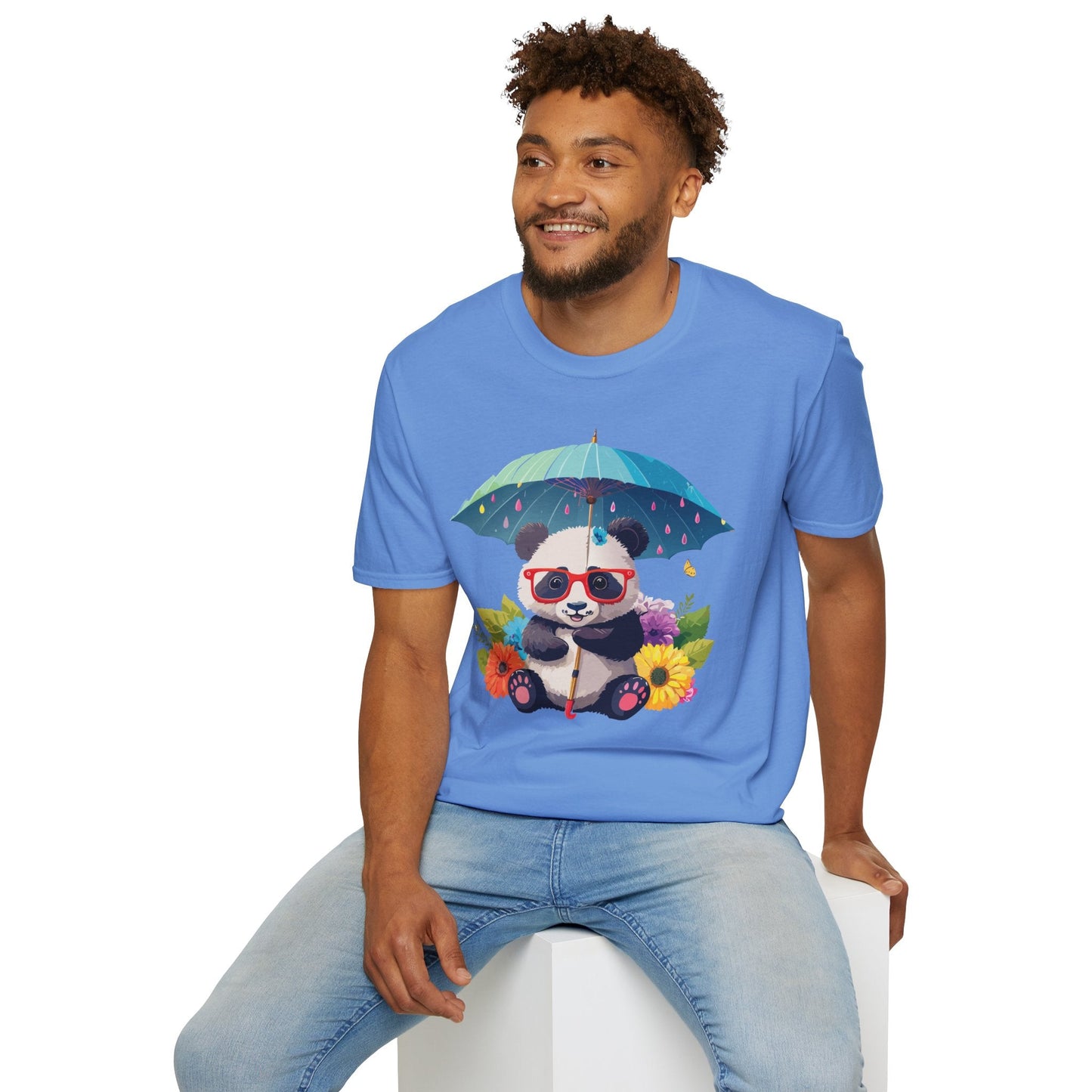 Panda Shirt Unisex Tee 100 Percent Ring Spun Cotton Softstyle Gildan 64000 Animal Print