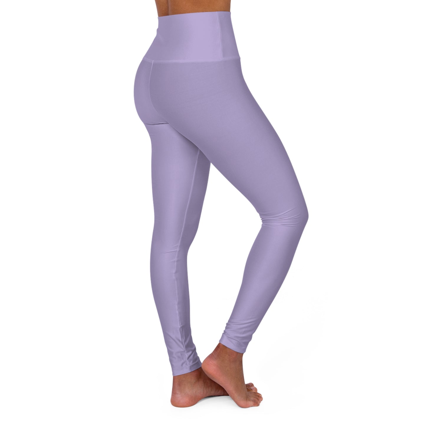 Lilac Mist Color High-Waist Yoga Leggings Women's Seamless Poly-Span Stretchy Pants XS-2XL