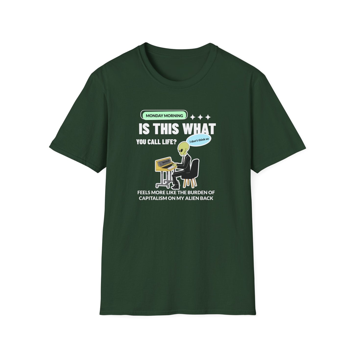 Alien Office Worker T-Shirt Unisex Cotton