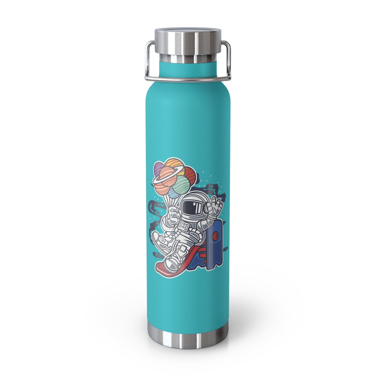 22oz Copper Insulated Water Bottle with Cartoon Design - CV56