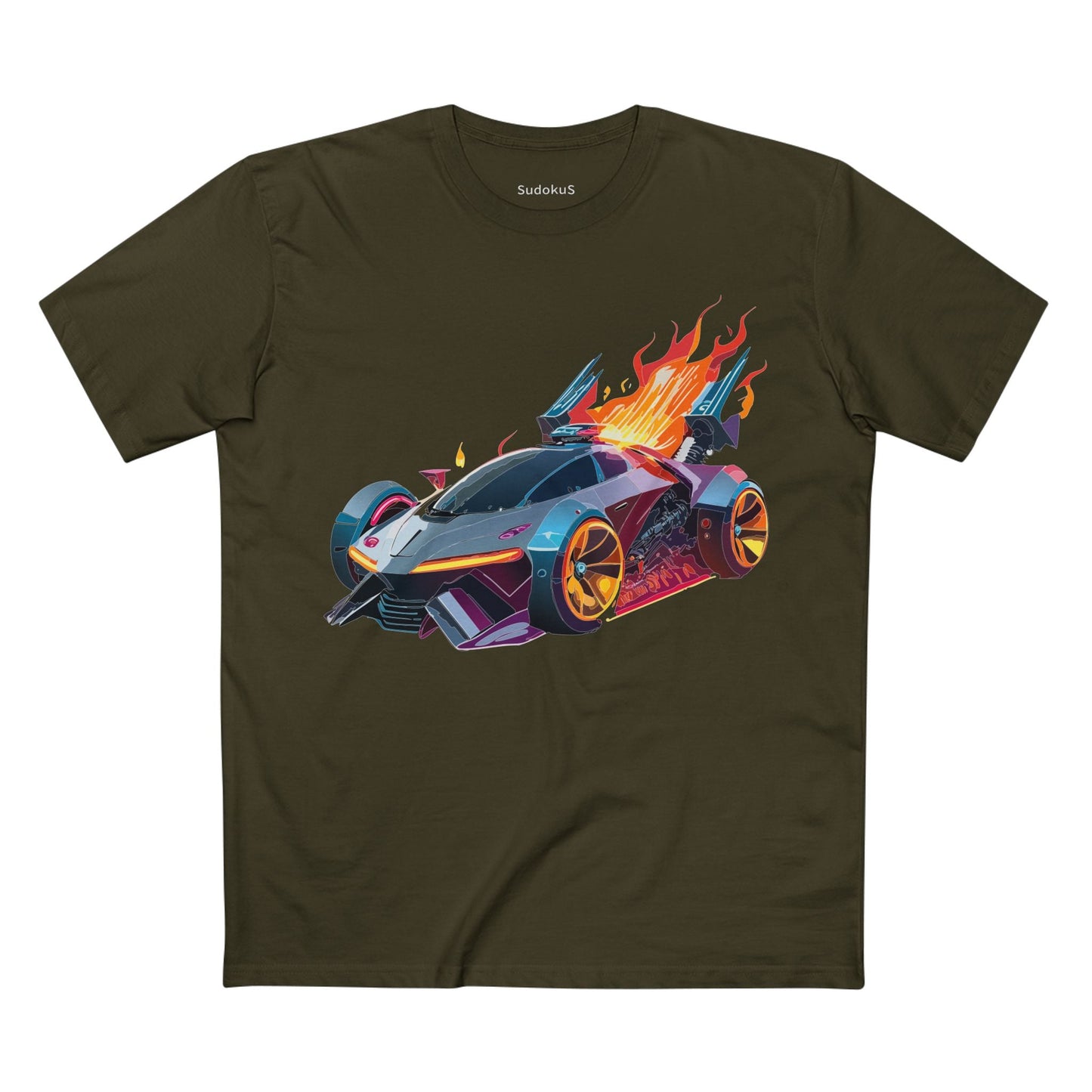 Car Graphic Unisex 100 Cotton Staple Tee 2