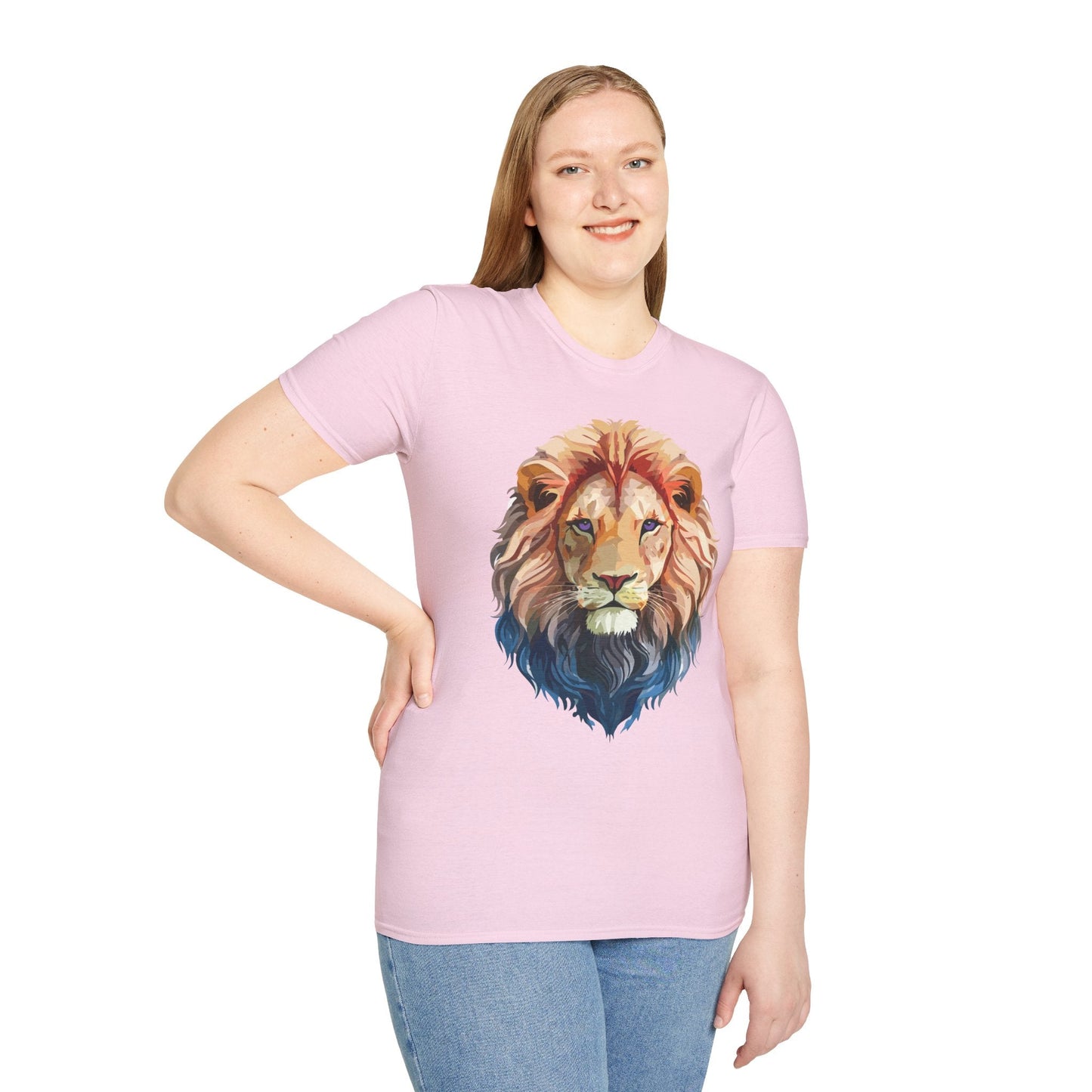 Lion Shirt Unisex Animal Tee Ring Spun Cotton Softstyle Tee Gildan