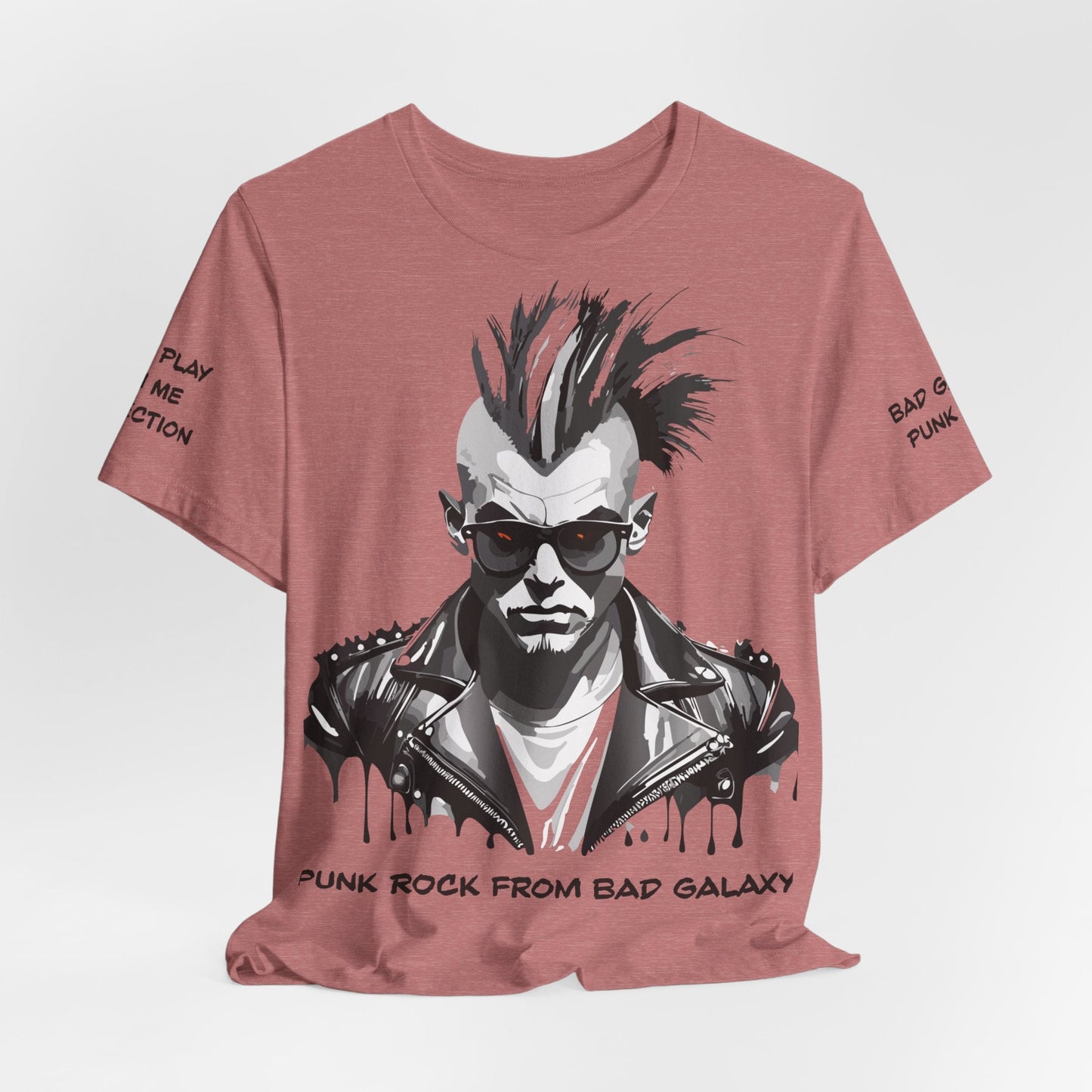 Punk Rock Tee Shirt From Bad Galaxy Made To Order 100 Percent Cotton With Eco Friendly Inks