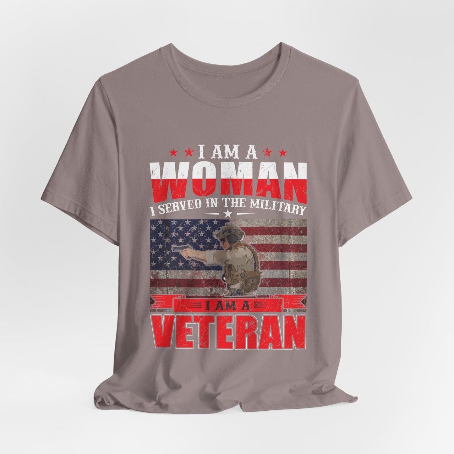 Army Veteran Patriotic Graphic Design Unisex Cotton T-Shirt v27