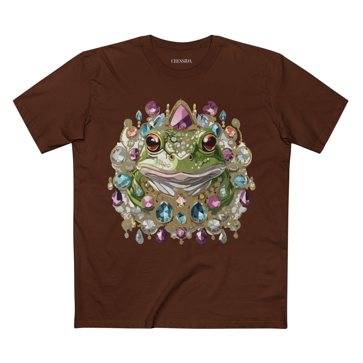 Frog Graphic Unisex 100 Cotton Tee With Unique Animal Golden Medallion Art Design 28