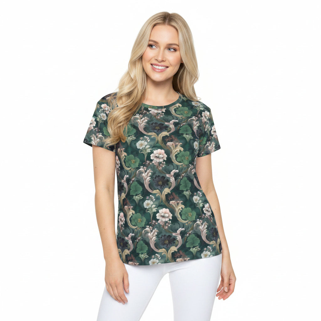 Women Poly Shirt with Floral Print F270