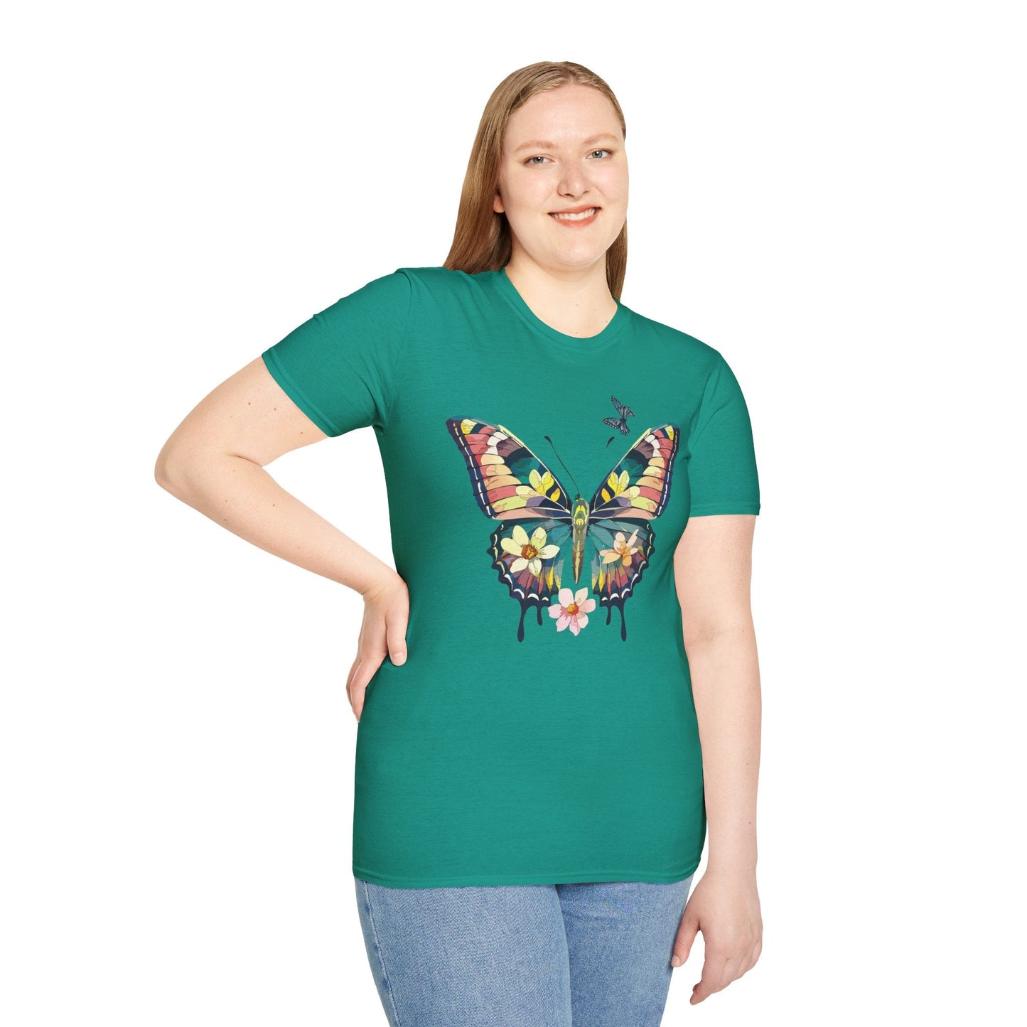 Butterfly T Shirt For Unisex Softstyle 64000 Short Sleeve Monarch Butterfly Tee Design