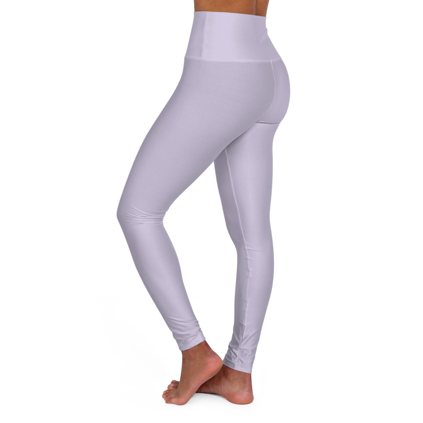 Fog Lilac Color High-Waist Yoga Leggings Women's Seamless Poly-Span Stretchy Pants XS-2XL
