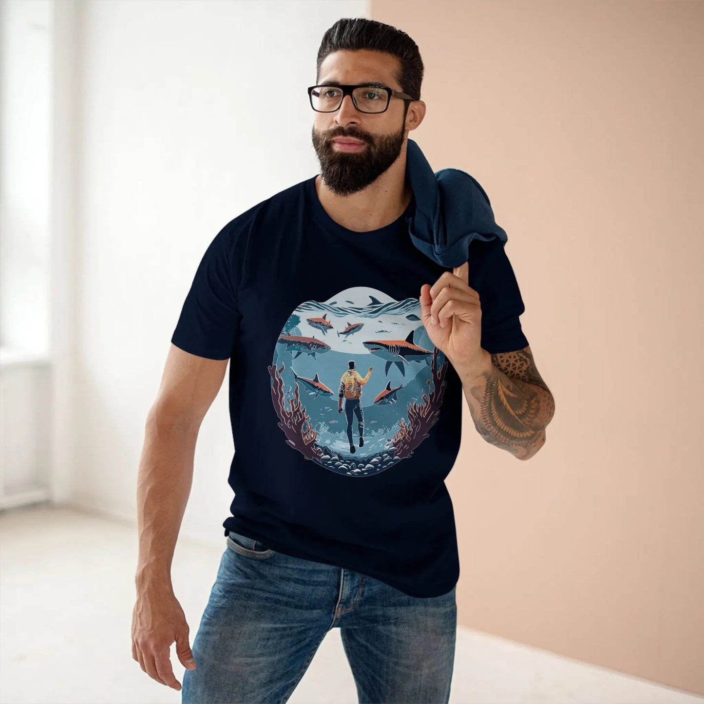 Ocean Coast Graphic Unisex 100 Cotton Staple Tee 4