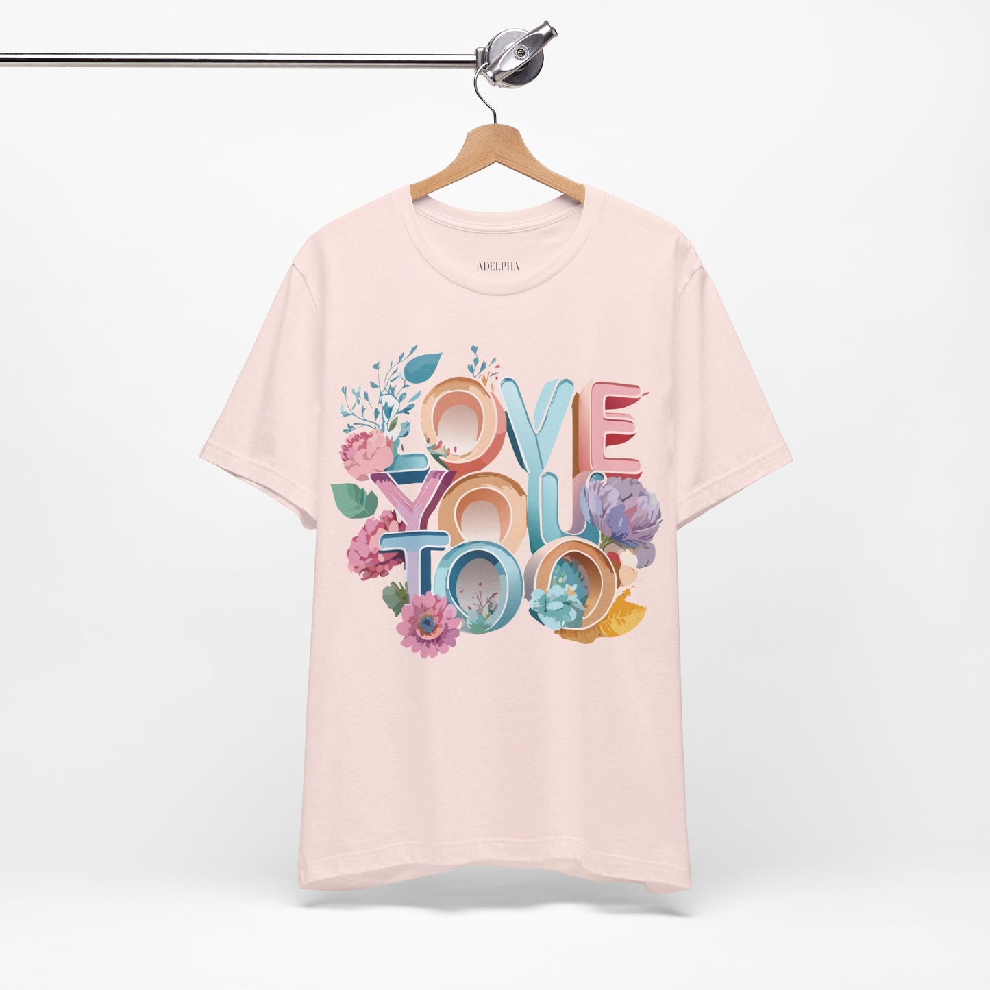 Valentine Day Graphic Unisex 100 Cotton Vintage Artwork with Love and Flower Design Tee 39