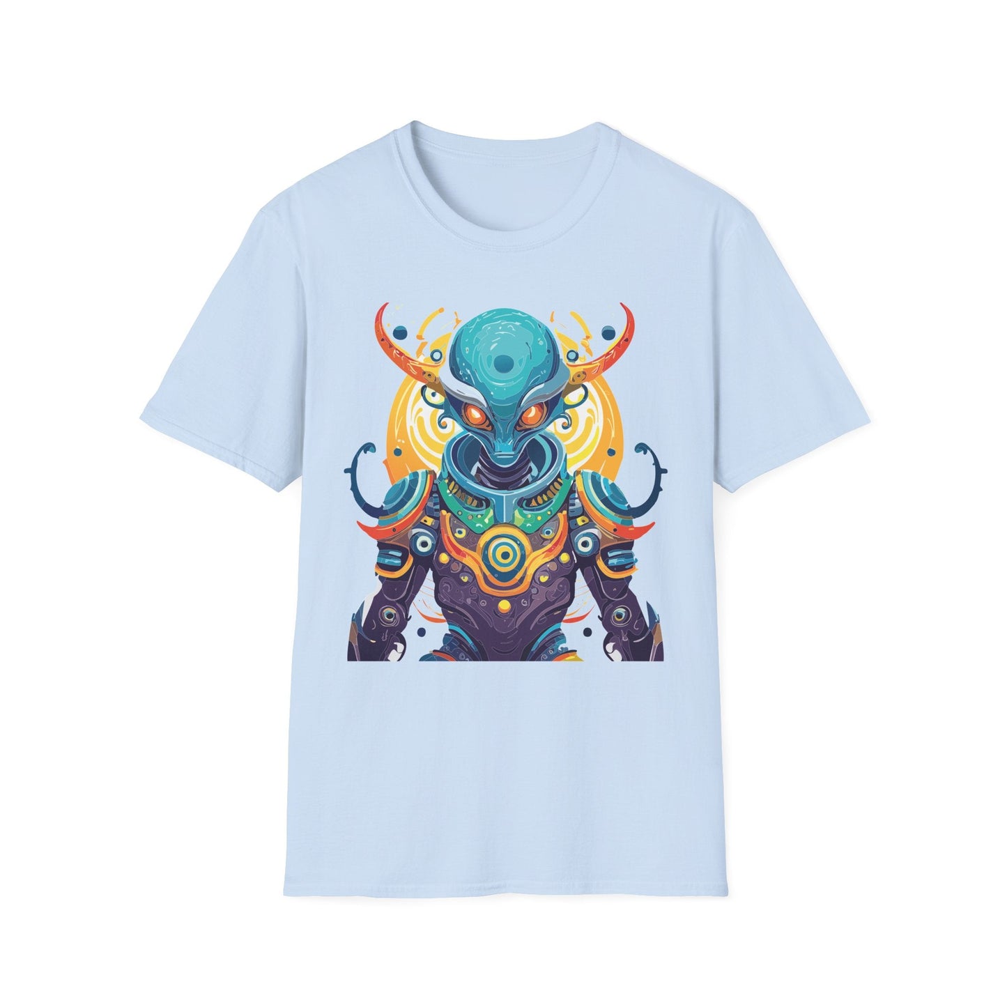Alien T Shirt Cosmos Shirt Unisex Short Sleeve Tee With Alien Art Design Ring Spun Cotton