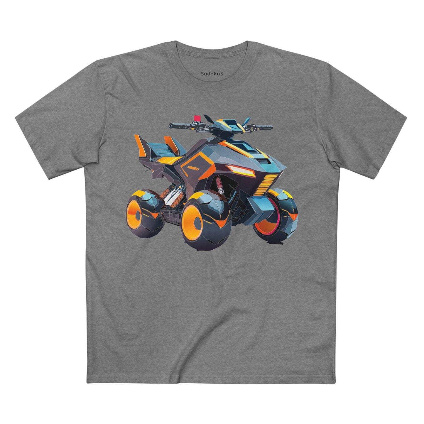 Moto Bike Graphic Unisex 100 Cotton Staple Tee 14