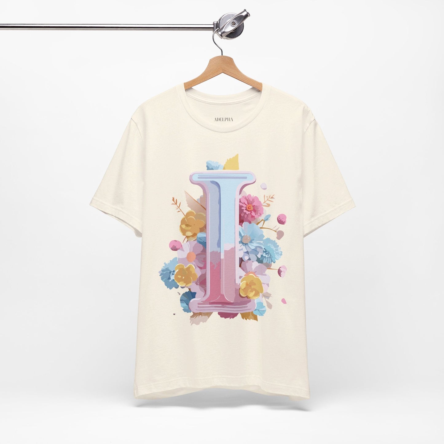 Letter I Shirt Graphic Tee Unisex Vintage Inspired Adelpha Artwork Premium Short Sleeve Tee