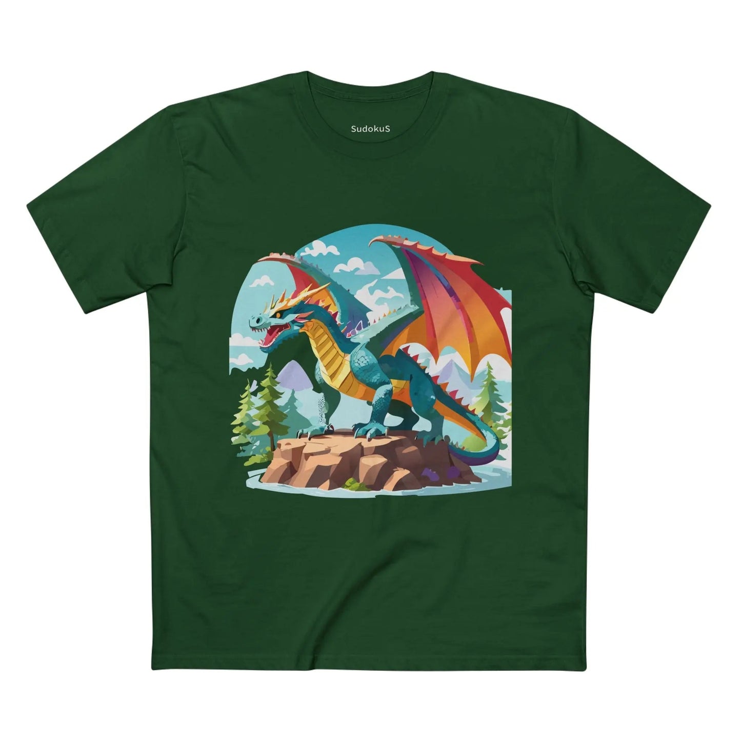 Dragon Graphic Unisex 100 Cotton Staple Tee 29