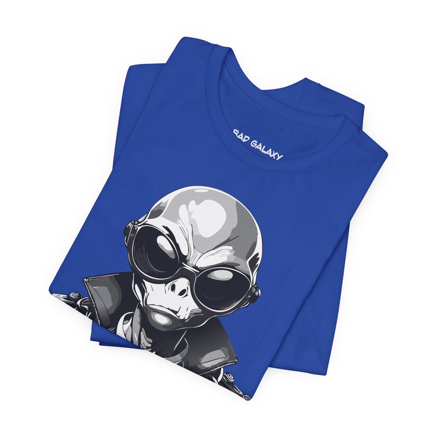 Tee Shirt With Alien From Bad Galaxy 100 Percent Cotton Made To Order Eco Friendly Inks Tee
