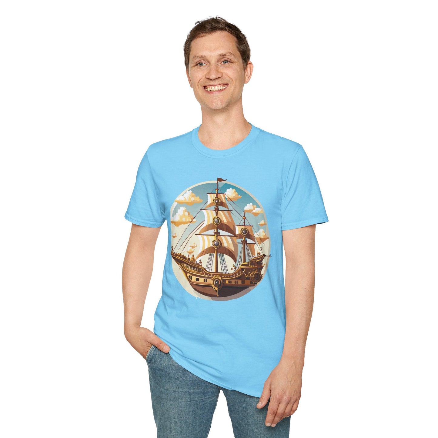 Ship T Shirt Frigate T Shirt Vessel Tee Gildan Softstyle 64000 Unisex Cotton Comfort