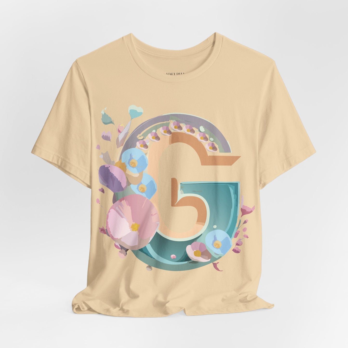 Letter G Graphic Tee Unisex Jersey Short Sleeve From Adelpha Art Design Vintage Inspired Shirt