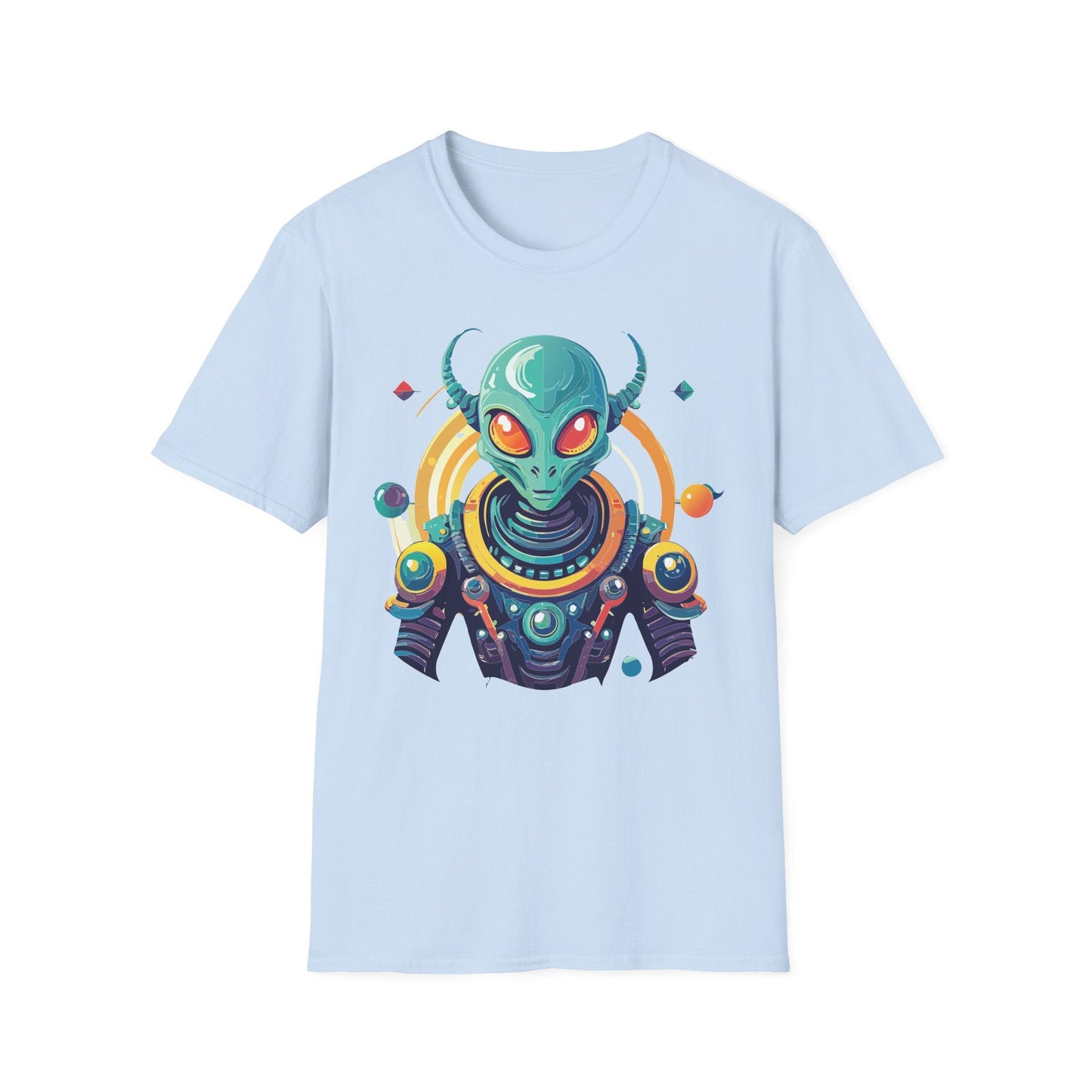 Alien Graphic Unisex Cotton Softstyle UFO Artwork Tee 2