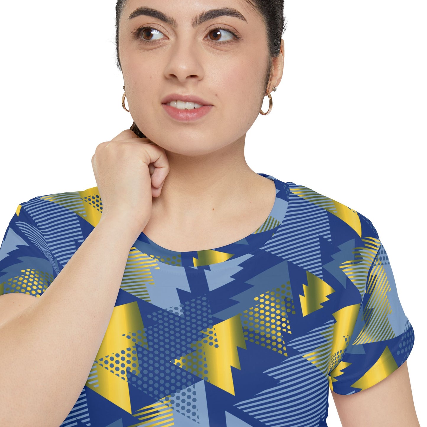 Camisa Poly-Span con estampados abstractos