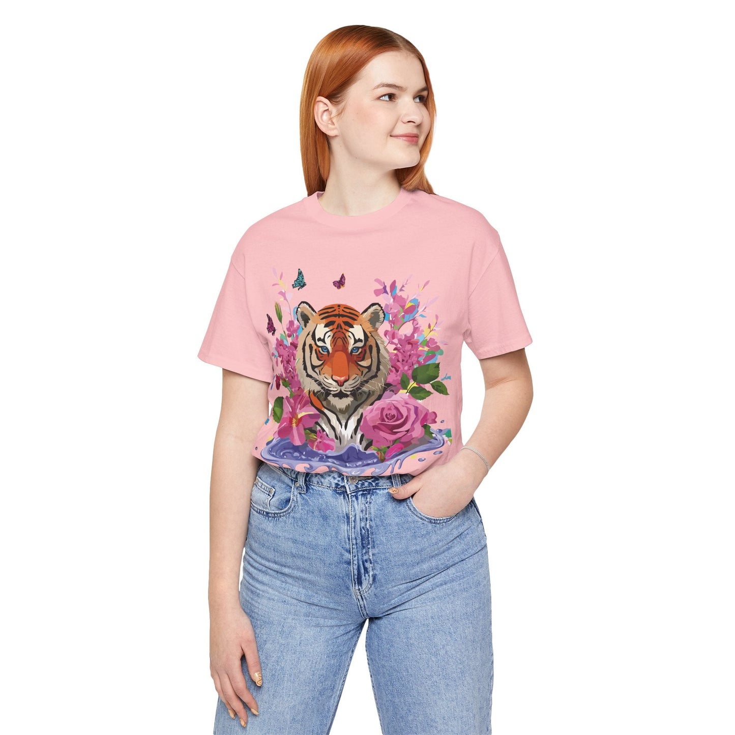 Tiger Graphic Unisex 100 Cotton Vintage Art with Animal Tee 11