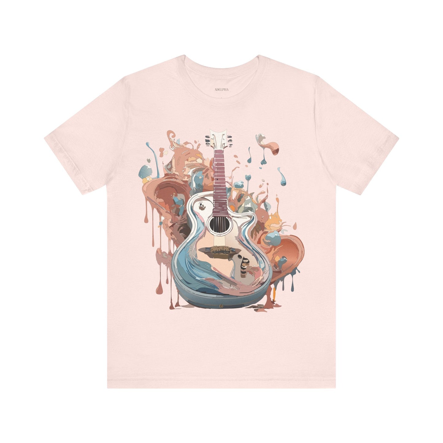 Music Graphic Unisex 100 Cotton Vintage Art with Musical Elements Tee 56