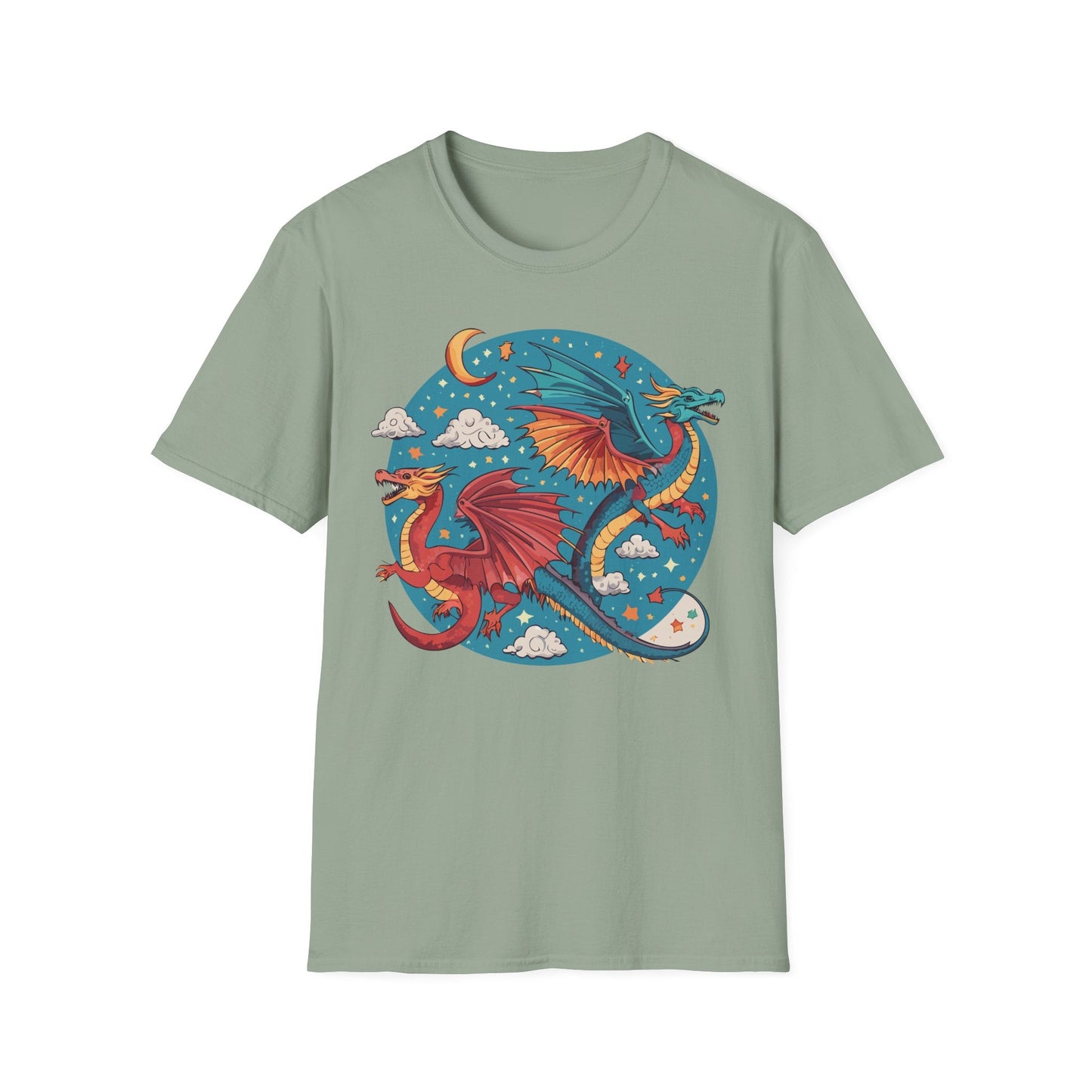 Dragon Graphic Unisex 100 Cotton Tee with Animal Artwork Design 16