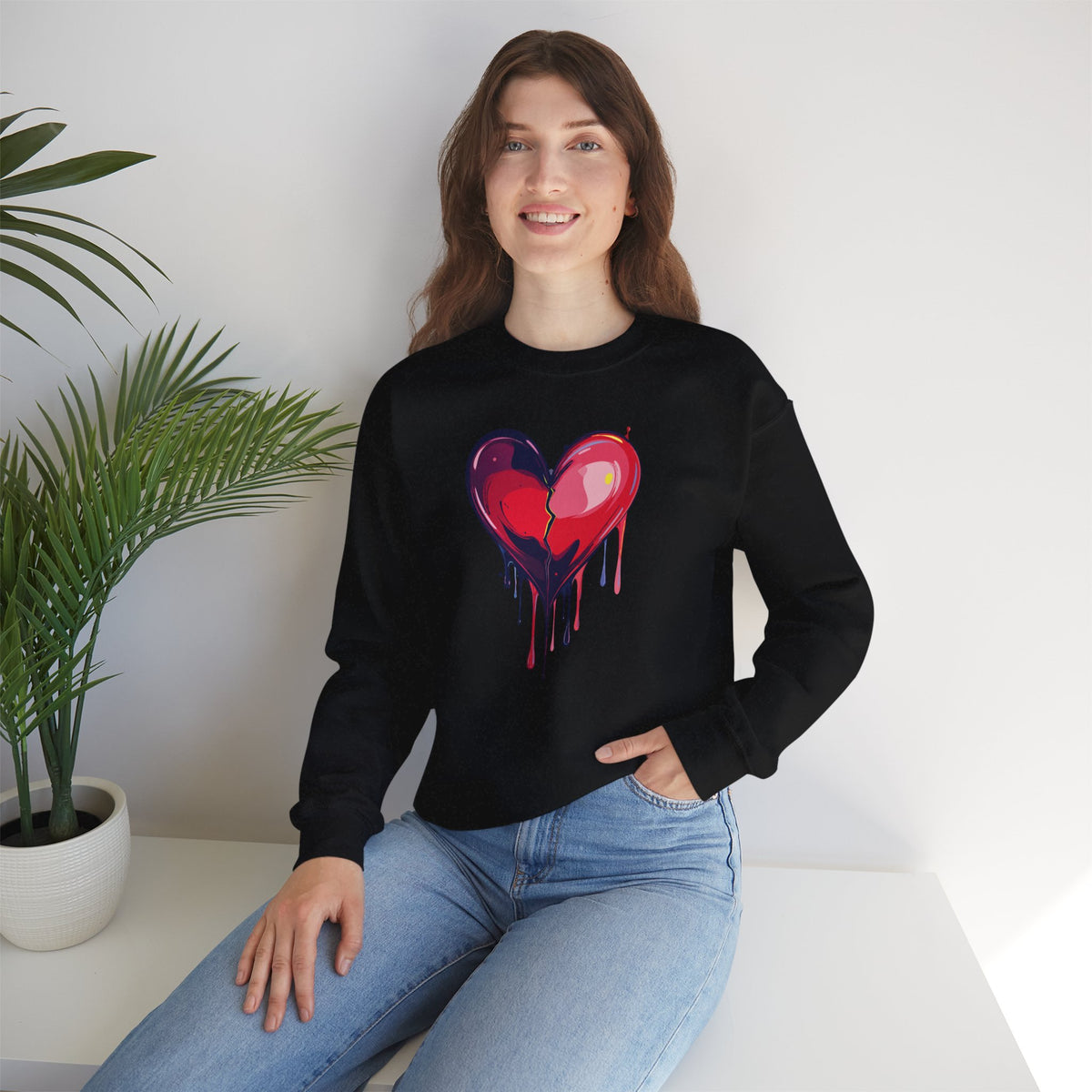 Big Red Heart Sweatshirt, Love Sweatshirt, Valentine's Day Sweatshirt, Heart Sweatshirt 118