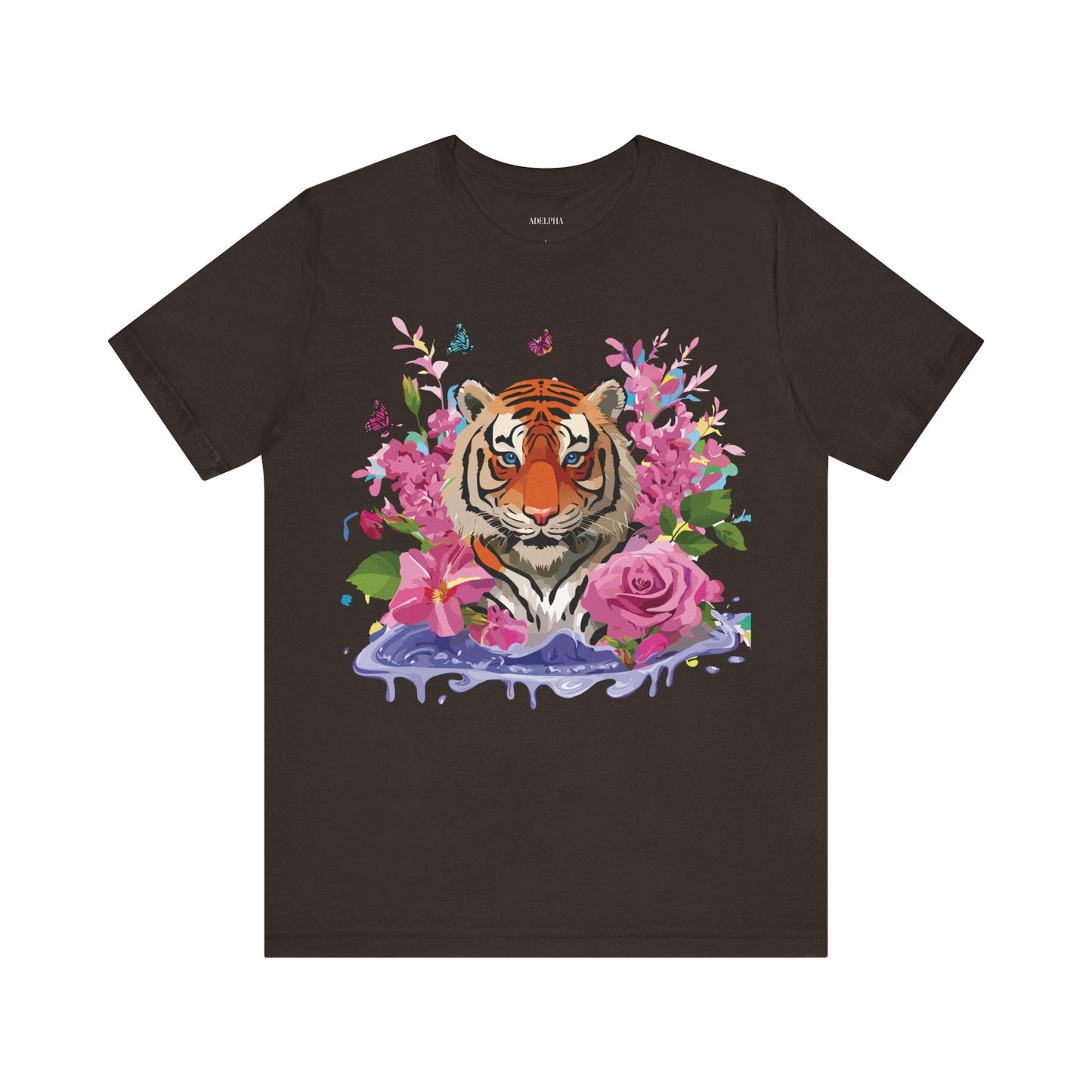 Tiger Graphic Unisex 100 Cotton Vintage Art with Animal Tee 11