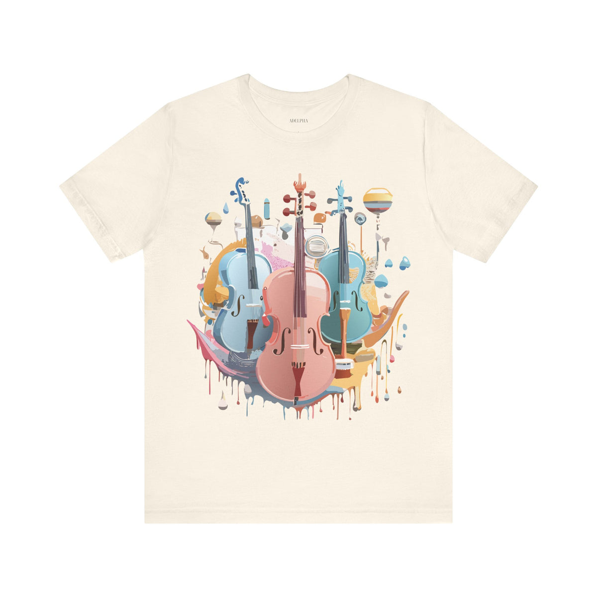 Music Graphic Unisex Cotton Bella+Canvas Tee with Art Design m151