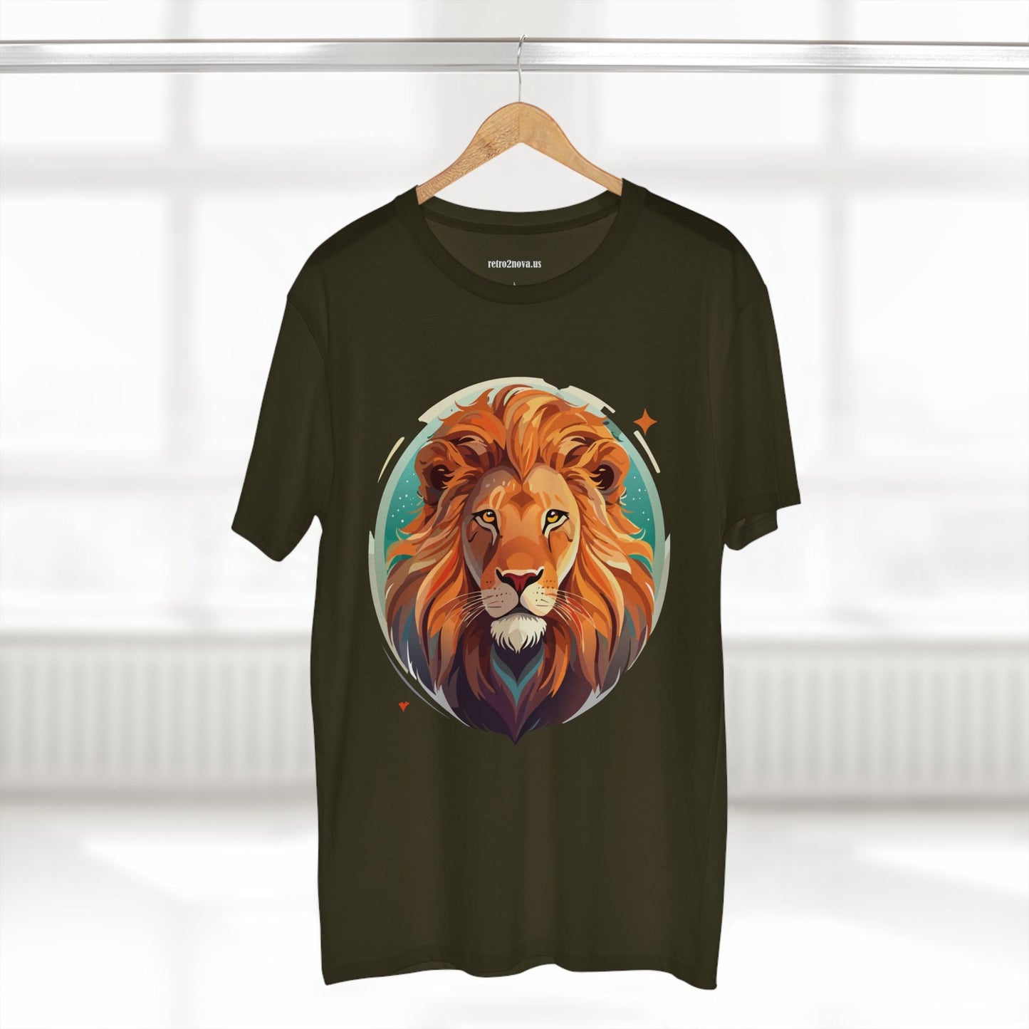 Unisex Lion Shirt With Original Art Design Premium Cotton Tee By Retro2Nova For Soft Breathable Everyday Comfort