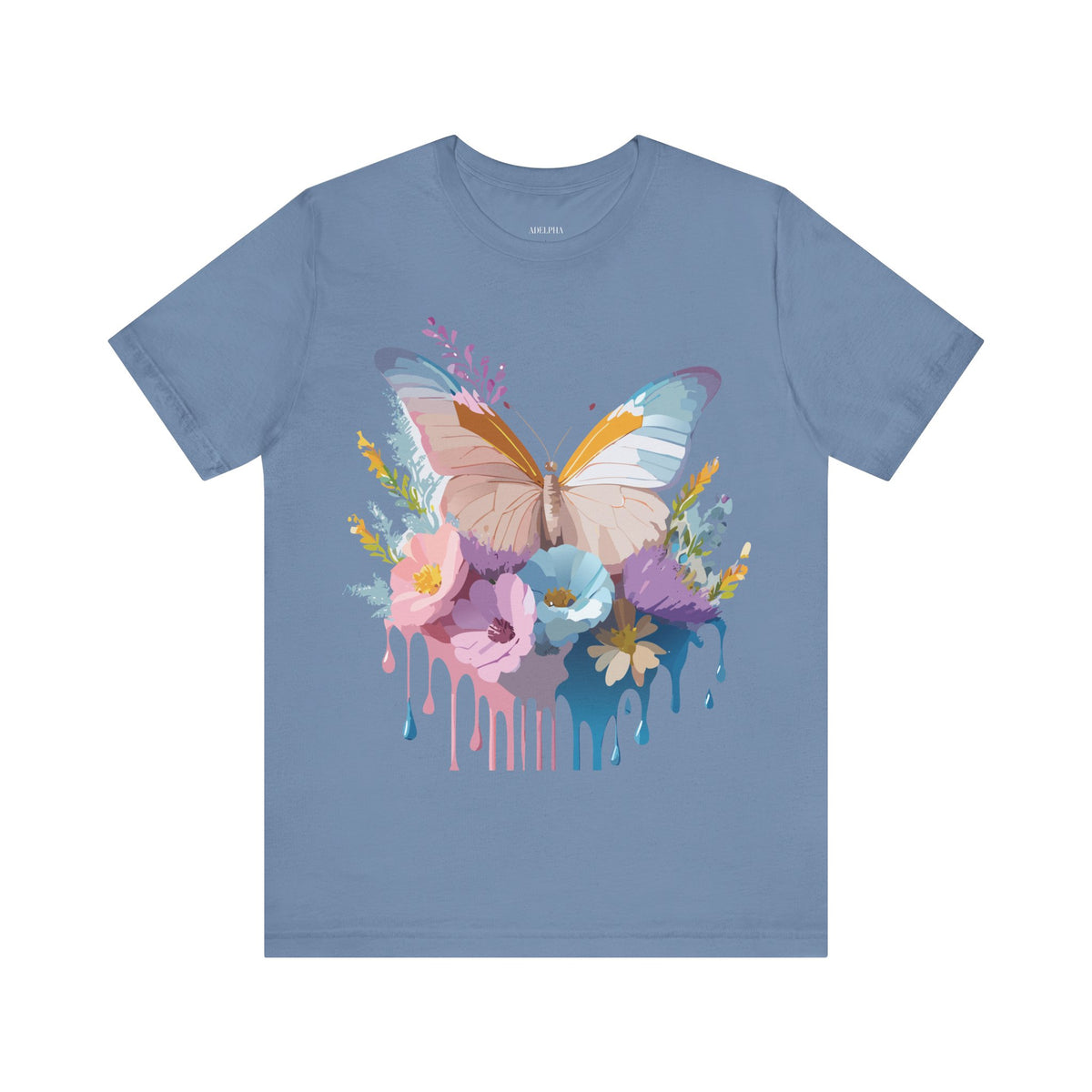 Butterfly Graphic Unisex Cotton Bella+Canvas Tee with Art Design n38