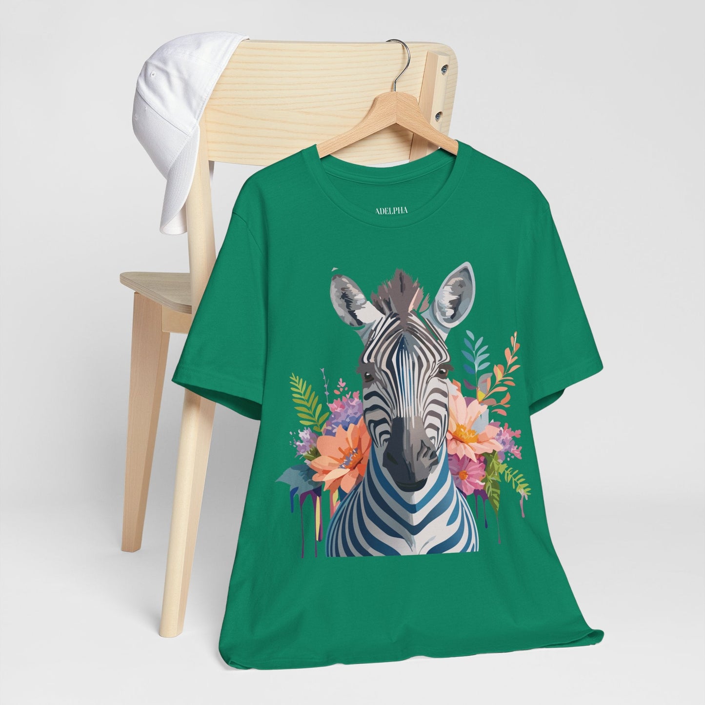 Zebra Graphic Unisex 100 Cotton Vintage Animal Art T-Shirt 1