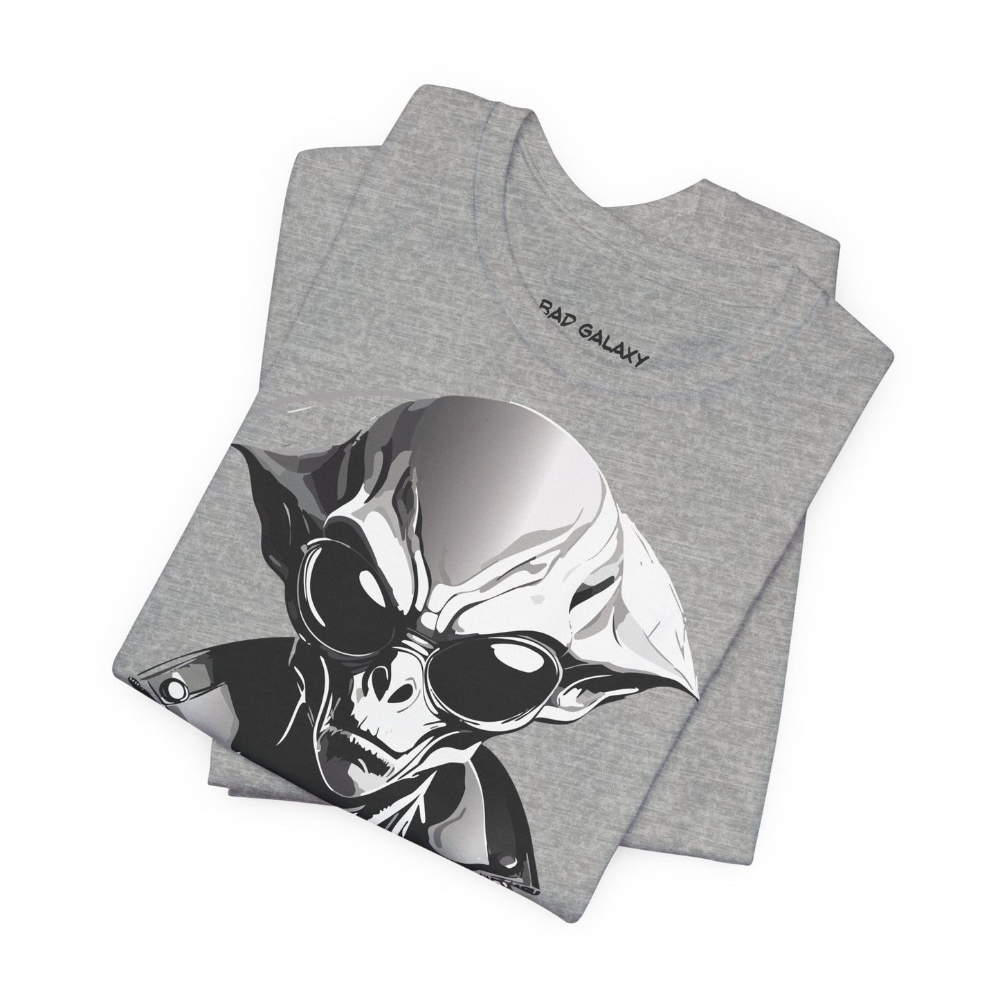 Tee Shirt With Alien From Bad Galaxy 100 Cotton Made In USA Eco Friendly Ink Graphic Edition