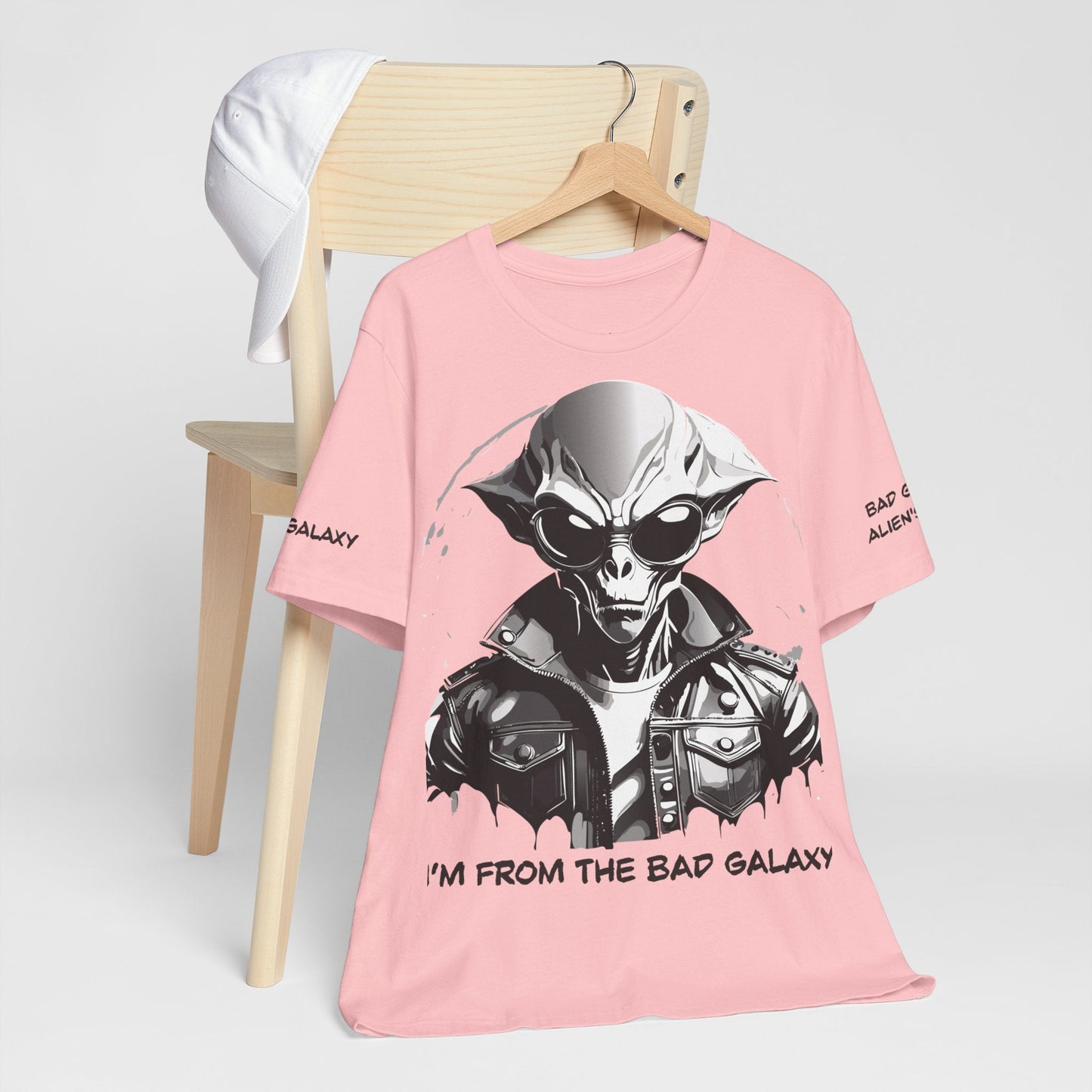 Tee Shirt With Alien From Bad Galaxy 100 Cotton Made In USA Eco Friendly Ink Graphic Edition