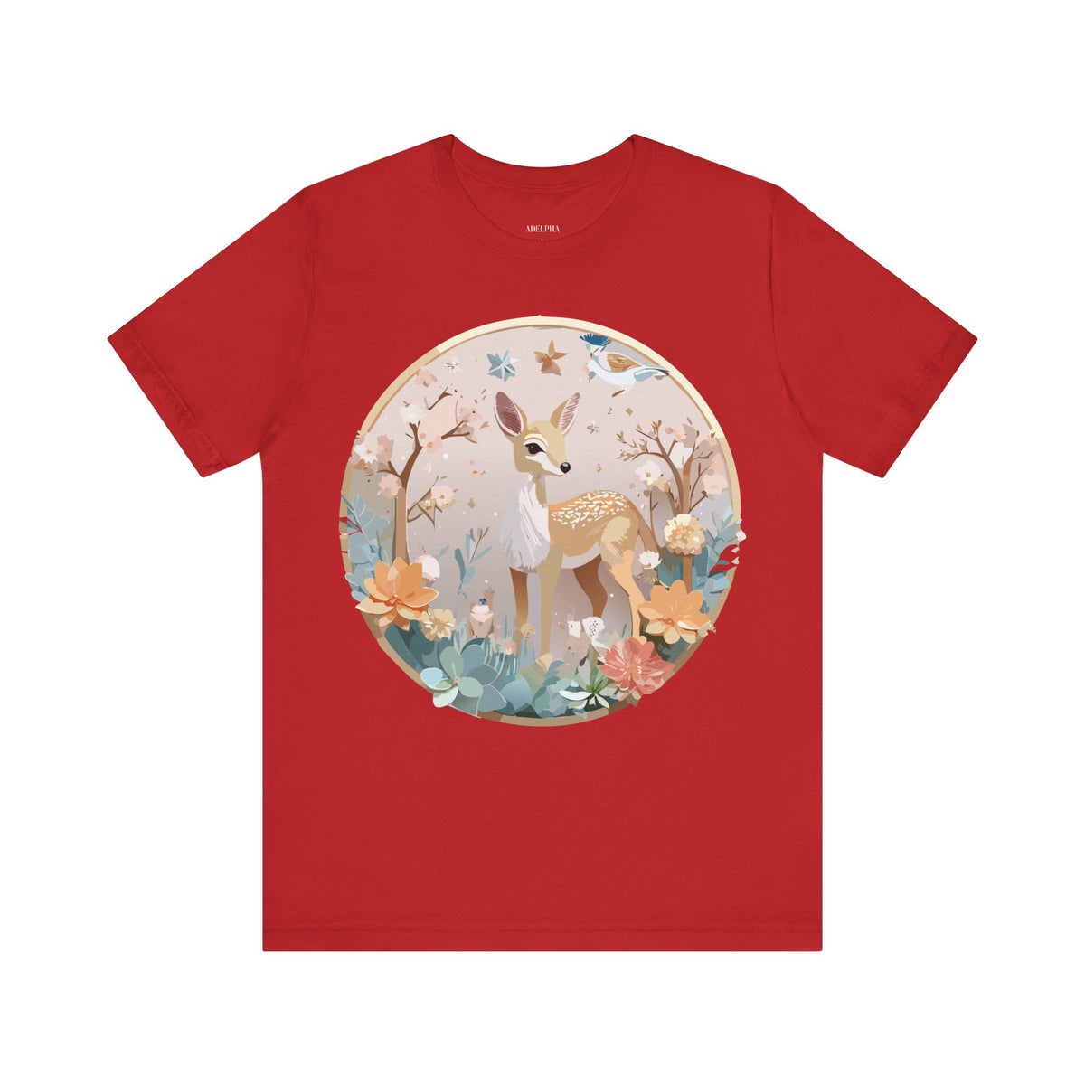 Medallion Graphic Unisex Cotton Bella+Canvas Tee with Art Design d76