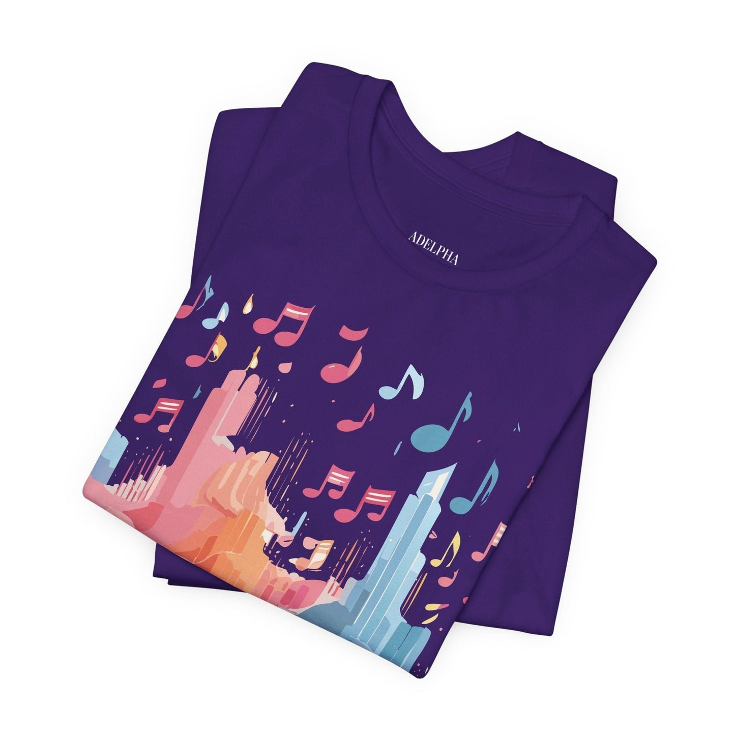 Music Graphic Unisex 100 Cotton Vintage Art with Musical Elements Tee 23